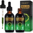 Mullein Drops, Mullein Leaf Extract, Biologische Mullein Leaf Tinctuur Kruidensupplement, Geen Additieven Mullein Extract Drops 2 fl Oz, 2 Packs