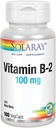 SOLARAY Vitamin B-2 Riboflavin 100 mg with Aloe Vera | Healthy Energy Metabolism, Skin, Hair & Nails | 100 CT