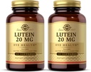 Solgar Lutein 20 mg, 60 Softgels (verpakking 2) - Ondersteunt Eye Health - Helpt Filter Out Blauw Licht - Bevat FloraGLO Lutein - Non-GMO, Glutenvrij, Zuivelvrij - 120 Total Servers