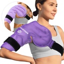 KingPavonini Schouder Ice Pack Rotator Manchet Koude therapie, Herbruikbare Gel Ice Pack voor schouderverwondingen, pijnverlichting, zwelling, schouders Chirurgie, Tendonitis, Bursitis, Paars, Middelgrote