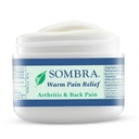 Sombra Warm Pain Relief Gel, Warm Relief for Artritis and Chronic Pain Pre-workout Muscle Rub Vegan Formula Free of Artificial Fragrances, Dyes, NSAIDs, Wax, Petroleum, Alcohol - 2oz Jar