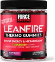 Power Factor LeanFire Thermo Gummies met B12 vitamines, Cafeïne, & Green Coffee Bean, Boost Energy, Metabolisme, endurance, uithoudingsvermogen, Motivatie, Focus, & Performance, Pre Workout Gummies, 120 Gummies