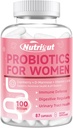 Probiotica voor vrouwen 100 miljard CFU Probiotica en Prebiotica met Digestieve Enzymen voor Gut Health, Vaginale Probiotica met Cranberry en D-Mannose voor Urinaire Tract Gezondheid, pH-balans, 87 Capsules
