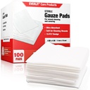 EVERLIT [Extra-Thick] 4''x4'' Sterile Gauze Pad 12-Ply, 100 Pack, Individual Wrapped, Ultra Absorbent Large Non-Woven Medical Gauze Sponges for Wound Care Home First Aid Kit | Extra-Thick Individual Wrapped Ultra Absorbent Non-Woven Medical Gauze Sponge for Wound Care