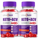 (2 Pack) UltraQuick Max+ ACV Gummies, Hogere Potentie, Officiële Ultra Quick Max+ Gummies, 2X Sterkere Apple Cider Vinegar Gummy, 2 maand levering