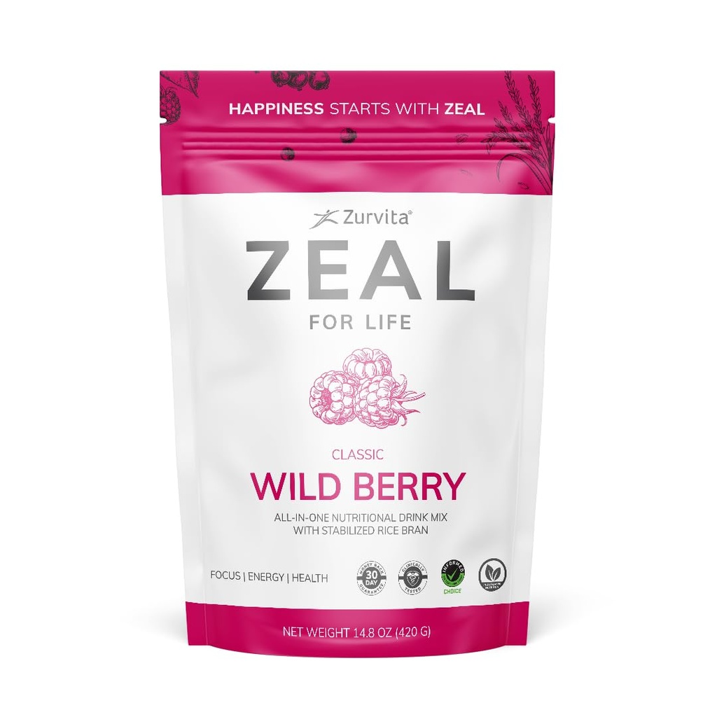 Zurvita - Zeal for Life 30-Dag Wellness Bag - Wild Berry (Classic) - Voedingssupplement voor vitaliteit, Immuniteit en Wellness - 420 Gram