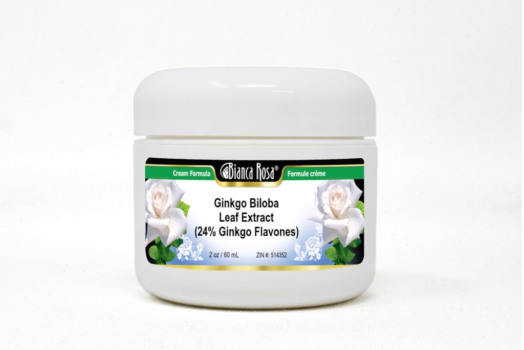 Ginkgo Biloba Bladextract (24% Ginkgo Flavones) Crème (2 oz, ZIN: 514352)