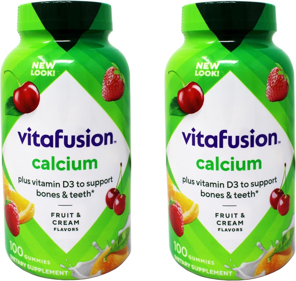 VitaFusion Calcium met Vitamine D3 - 2 100 Telflessen - 200 Gummies Totaal