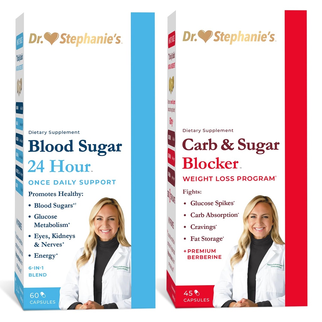 Dr. Stephanie's Bundle Pack - 24-uurs ondersteuning + Carb & Sugar Blocker - Dagelijks supplement