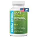 Noor Vitaminen Halal Visolie, Halal Vitaminen, Ultra Omega 3 Wilde Peruaanse Vis (800 mg EPA & 400 mg DHA) Hart, hersenen & gezamenlijke ondersteuning, Non-GMO en Glutenvrij (120 telling)
