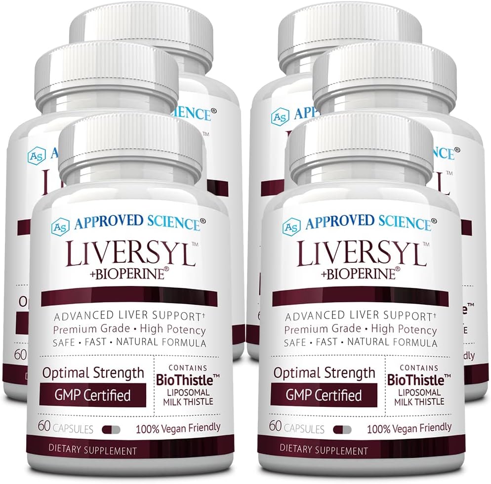 Goedgekeurde Science Liversyl - Milk Thistle, Artichoke Extract, en Bioperine - Vegan - 360 Tellen - 6 maanden Levering - Made in USA