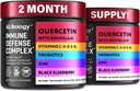 Quercetine met bromelaïne - Premium Quercetine Bromelaine Capsules for Immune Support* - Bromelain Quercetine Supplement - Non GMO Quercetine - 2 Pack (120 Capsules)
