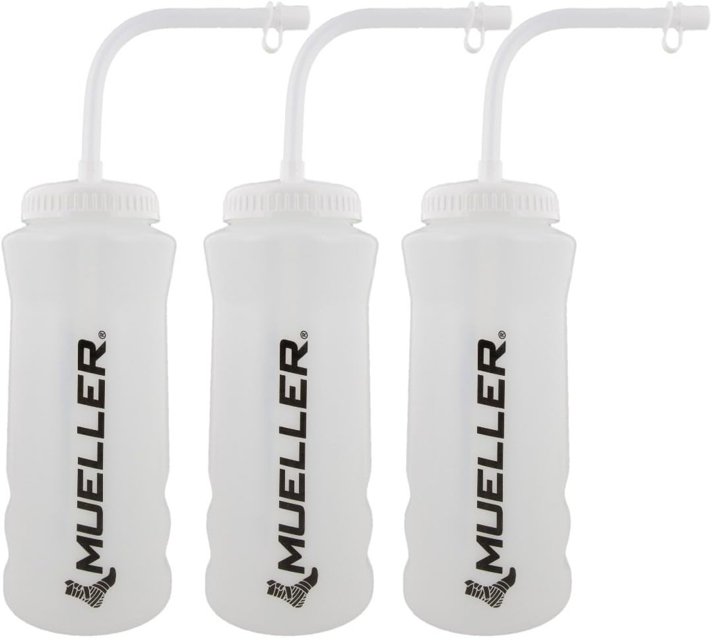 Mueller Quart Bottle w/stro, Natural Color w/ Black Letters (3-pack)
