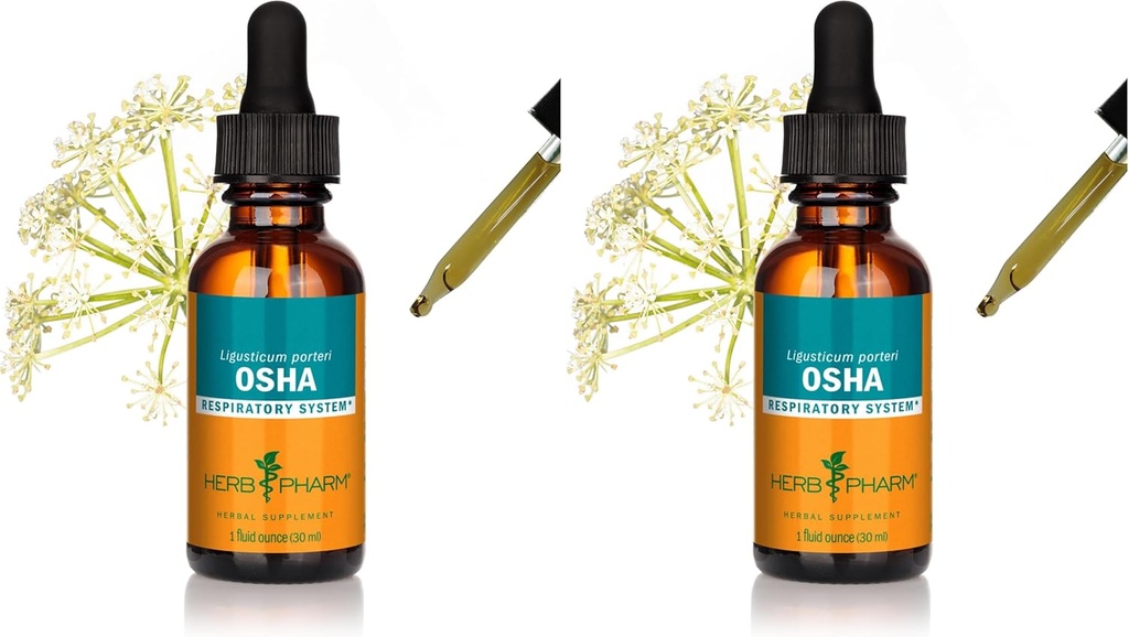 Herb Pharm OSHA Root Liquid Extract voor ademhalingsondersteuning - 1 Ounce (verpakking van 2)