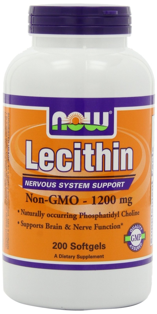 NOW Lecithin, 200 Softgels (Pack of 2)