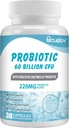 Probiotica 60 miljard CFU met 10 strains & 3 Organic Prebiotics,Probiotics Supplement for Women Men Support Metabolisme,Immunity and Digestief Health,Non-GMO & Gluten Free,30 Capsules