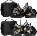 2 PCS Travel Jewelry Organizer Cases,Kleine sieraden Tassen met Clear Zipper Velvet Zakken voor Reizen