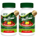 DEVA Tuba Prime Vegan Multivitamin Iron-Free High-Potency Vitamin & Mineral Dietary Supplement Antioxidants, Fruit & Veg Blend, Super Mushrooms, Probiotics, Prebiotics, Seeds, Herbs 90 Tabs 2-Pack