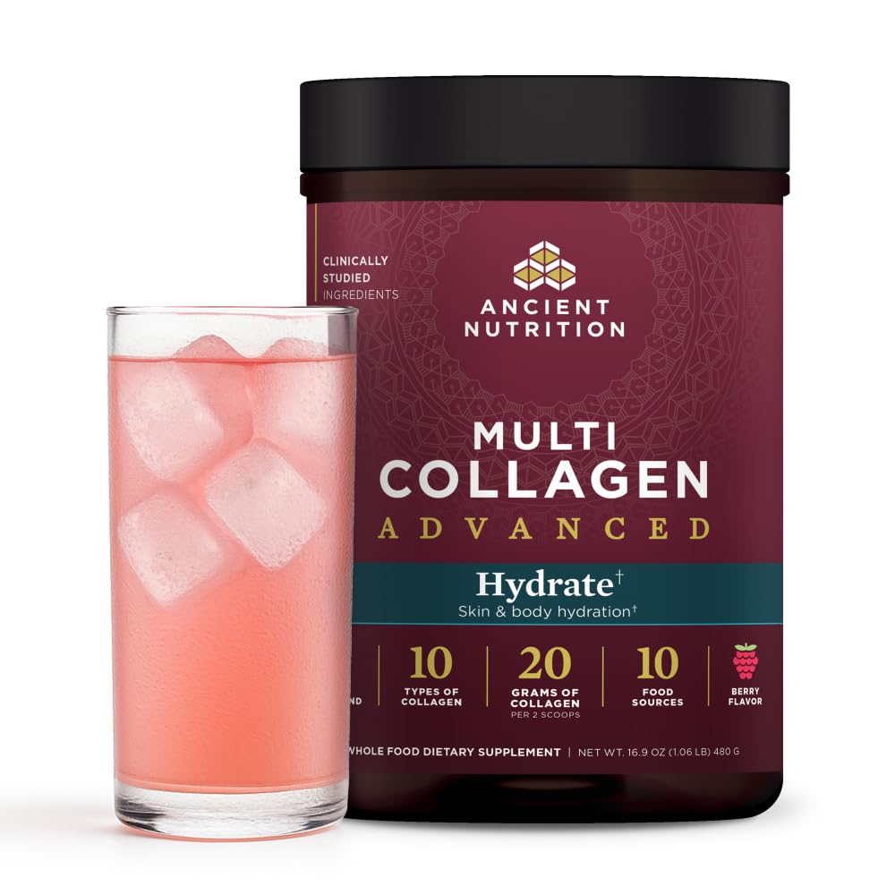 Ancient Nutrition Advanced Multi Collageen Protein Powder Hydrate, Mixed Berry, 30 porties