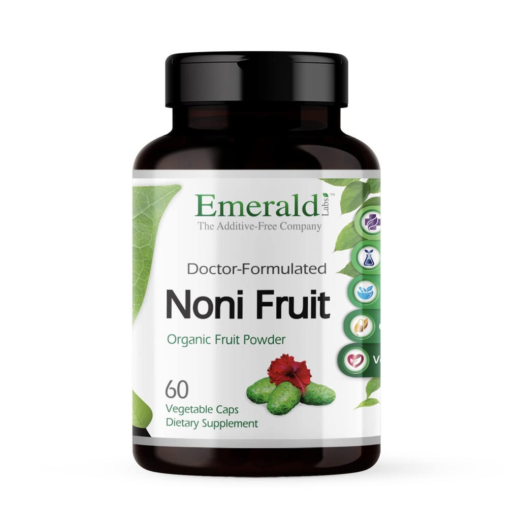 EMERALD LABS Noni Fruit - Digestief, Antioxidant & Immuun Support Supplement - Biedt Dieetvezel voor Gut Health - 60 plantaardige Capsules (30 dagen levering)