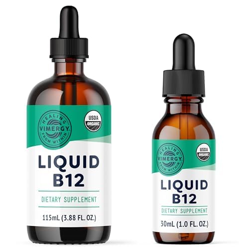 Vimergy USDA Biologische B12 (115 ml) en (30 ml) Bundel