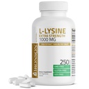 Bronson L-Lysine Extra sterkte 1000 MG per tablet Hoge potentie, Immuun Ondersteuning & ondersteuning Collageen Synthesis, Non-GMO, 250 Vegetarische tabletten