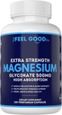 Magnesium Glycinate 500mg Pure Nachtslaap, 120 Capsules, Hoge Absorptie - Non-GMO, Glutenvrij, Veganistisch, Organisch - Supplement voor Slaap, Hart Gezondheid Zenuwen, Botten, Spieren - Massive 4 Maand Levering