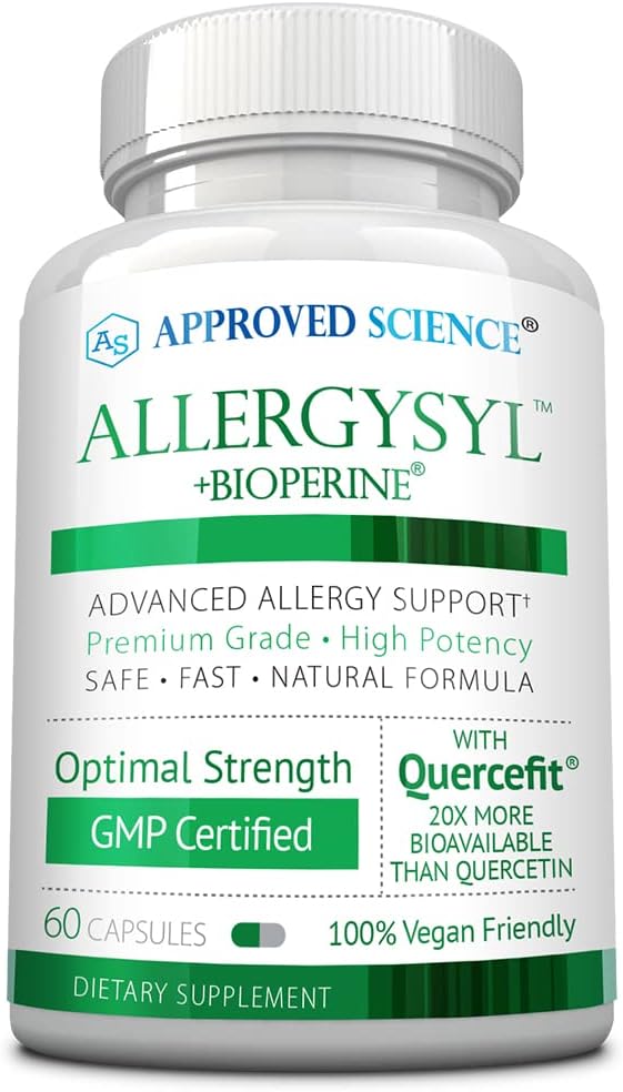 Goedgekeurde Science Allergiesyl - Lagere intensiteit van seizoensallergieën, Boost Immunity, Rijk aan antioxidanten - Vegan Friendly - 60 Capsules - Made in USA