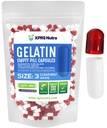 XPRS Nutra Size 3 Empty Capsules - 100 Count Empty Gelatin Capsules - Pills DIY Capsule Filling - Pure Bovine Pill Gel Caps Fillable for Do-It-Yourself Vitamins and Supplements (Clear Red/White)