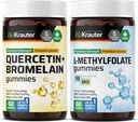 BIO KRAUTER Quercetine met bromelaïne 60 Gummies & L-methylfolaat 60 Gummies