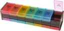 Extra Large Weekly Pillen Organisator,GrnPeak Jumbo 7-Day Vitamine Organizer 2 keer per dag te houden Medicatie, Cod Lever Olie en Supplementen