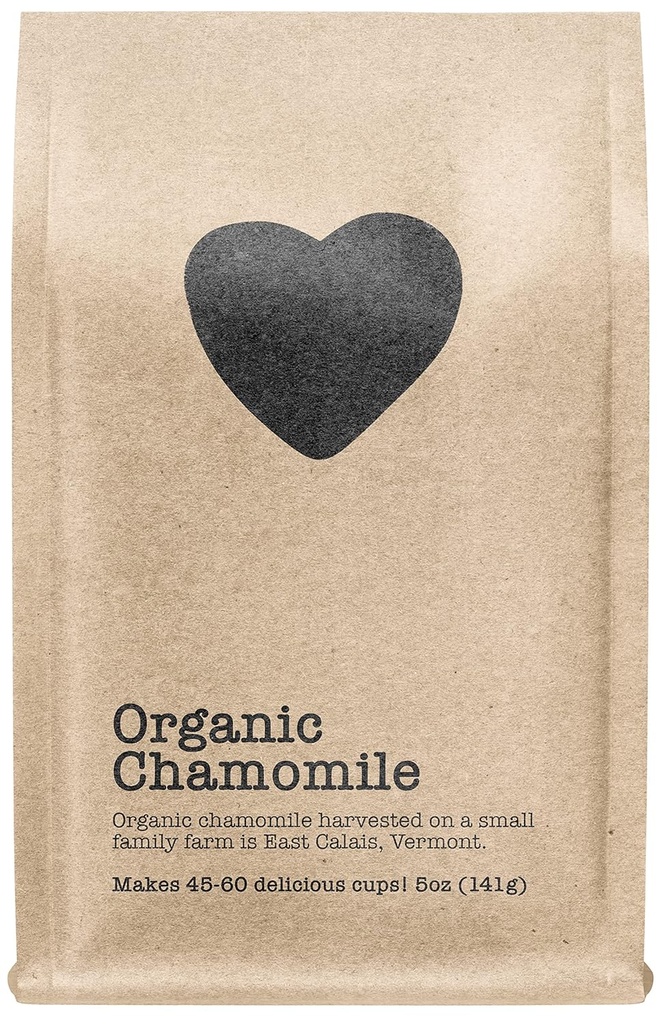 Biologische kamille, 45-60 porties, Eco-bewuste Zip Pouch, Cafeïnevrij, Pure Loose Leaf Tea Gegroeid in Amerika, 5 Ounce (Medium)