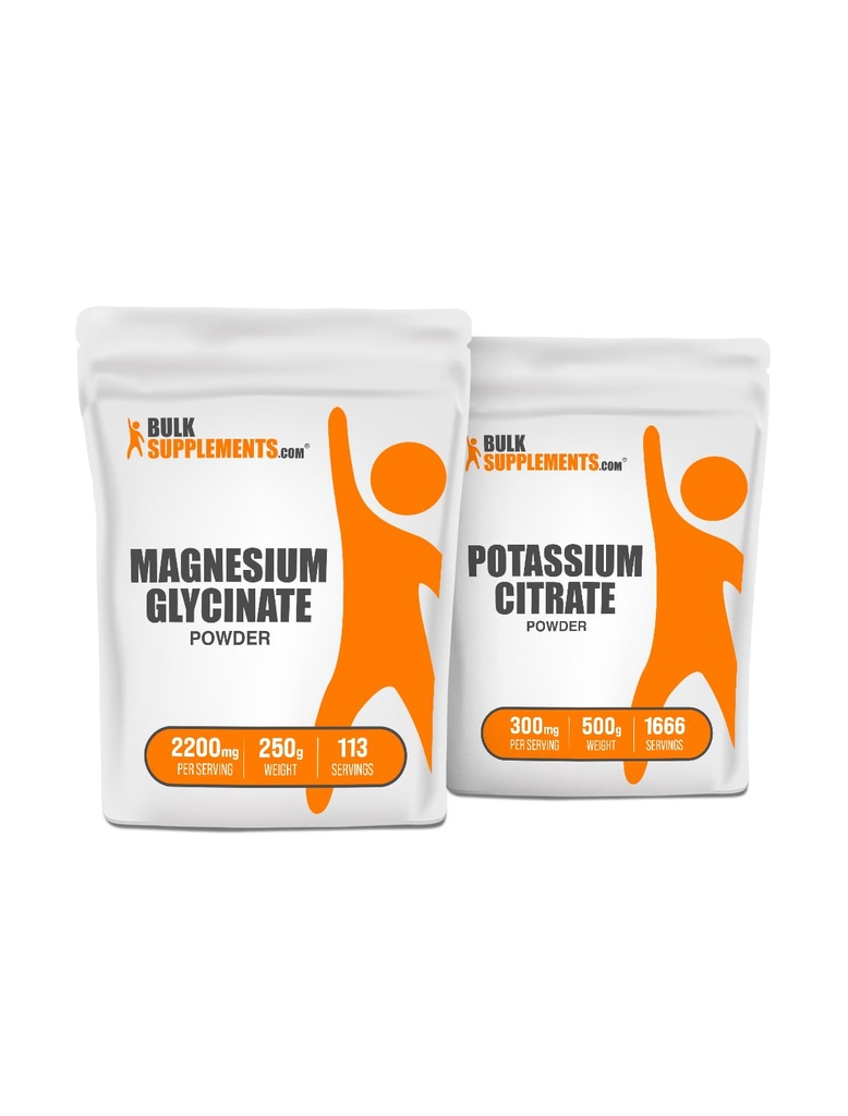 Magnesium Glycinate 250g + Kalium Citroen 500g bundel