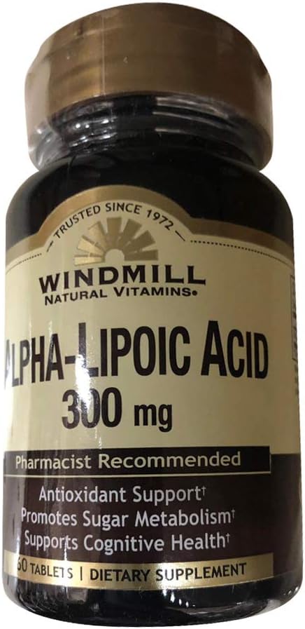 Windmolen Alpha Lipoïnezuur 300 Mg Tabletten 60 Ea, 60,0 Tellen