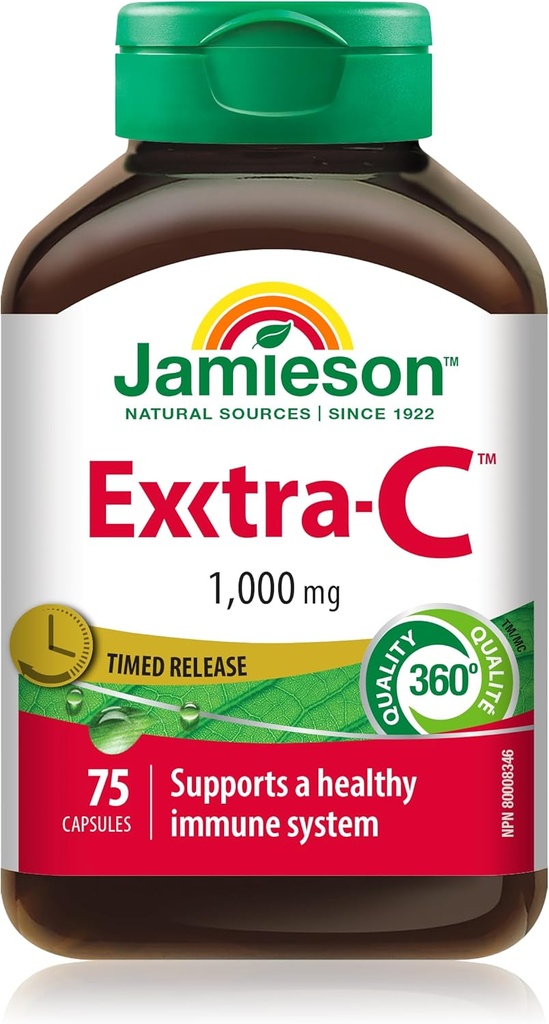 Jamieson Extra-C 1000mg 75 Vitamine-C Capsules