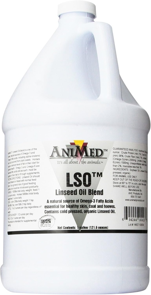 AniMed Lijnzaadolie Blend voor paarden, 1-Gallon