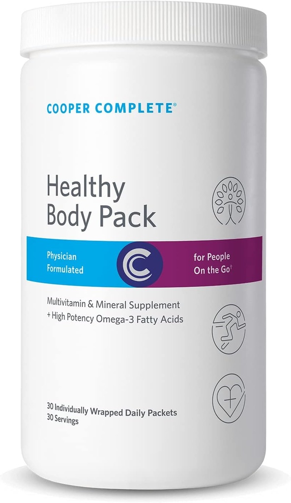 Cooper Compleet - Gezond Body Pack - Dagelijkse Vitamine Pack met Multivitamine & Omega-3 Visolie - 30 Dagen Levering Verpakking van 1