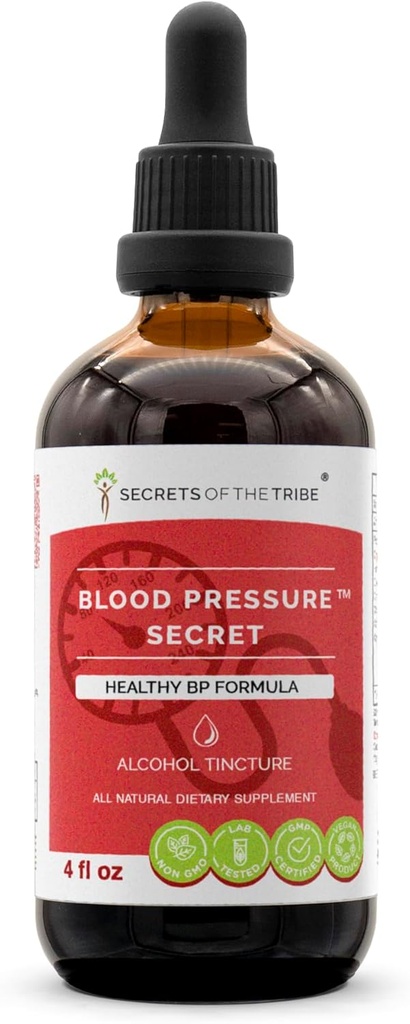 Blood Pressure Secret Alcohol Extract, High-Potency Herbal Drops, Tinctuur gemaakt van moederwort Herb (Leonurus Cardala), Cayenne Pepper (Capsicum annuum) 4 oz