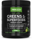 PEScience Greens Powder Superfood met natuurlijke chlorofyl, Reishi & Turkey staart paddopoeders, Freeze-Dried Kale,