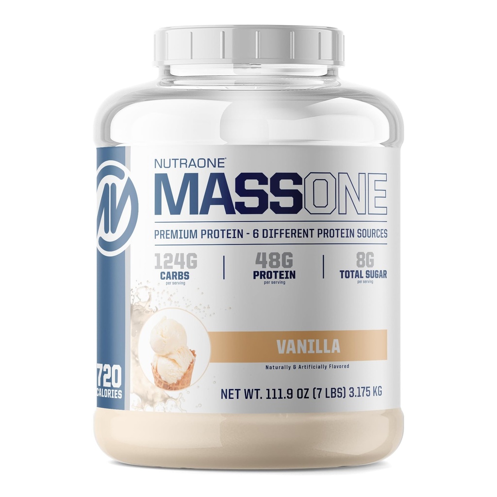 NutraOne Mass Gainer Proteïne Poeder Gain Mass Proteine Meal Vervanging (Vanilla - 7 lbs.)