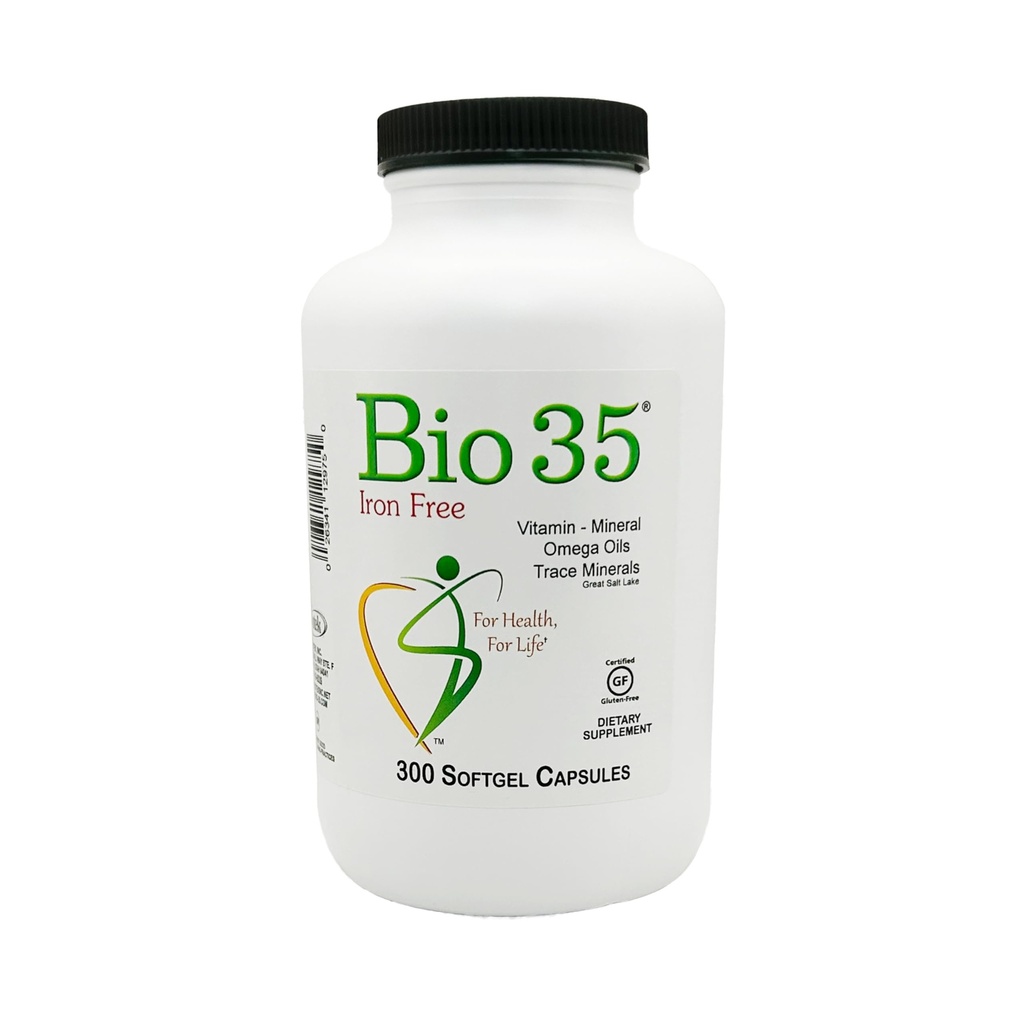Bio-35 / 300ct Iron Gluten & Soy- Free, Daily Multivitamin for Men & Women Wellness – Bio35 High Potency Softgel with Trace Minerals, Multi Vitamins for Immune Support, Digestion, & Energy