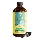 LevelUp Clean MCT Olie - 100% Caprylic C8 voor energie, focus, gewicht management, Gut Health, Brain Superfuel - Keto Supplement voor Ketogene Koffie en Ketonen - Non-GMO (16 oz glazen fles)