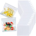 36 Packs Pill Pouch Tassen BPA Gratis Pill Tassen 12mil 3 x 2,75 Inch Transparant Klein Zip Herbruikbare Drug Tassen Seal Zipper Pill Zakken voor Reis Geneeskunde Organisator, Juwelen, Klein Craft Pieces