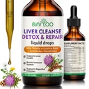 Liver Cleanse Detox & Repair Liquid Drops - 2000mg Milk Thistle, Dandelion Root, Artichoke, Silymarin Extract, & Turmeric Herbs - Vegan, Non-GMO - 2 Fl Oz (60ml) Bottle