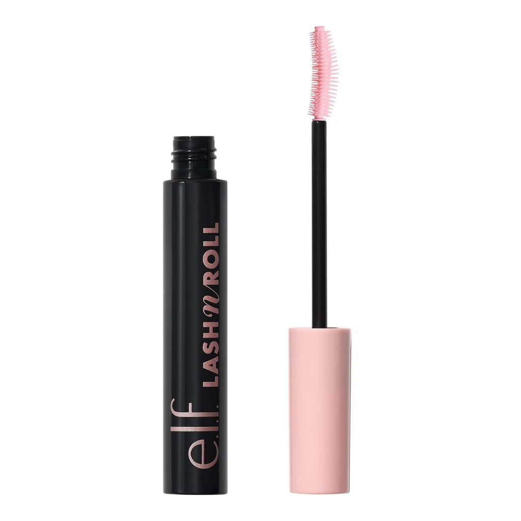 e.l.f. Lash 'N Roll Mascara, Curling Mascara For Visibly Lifted Lashes, Lifts & Aparts Lashes. Long-Lasting Formula, Vegan & Cruelty-Free, Pitch Black