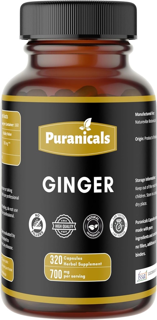 Gember Premium 320 Capsules Niet GGO en Glutenvrij 