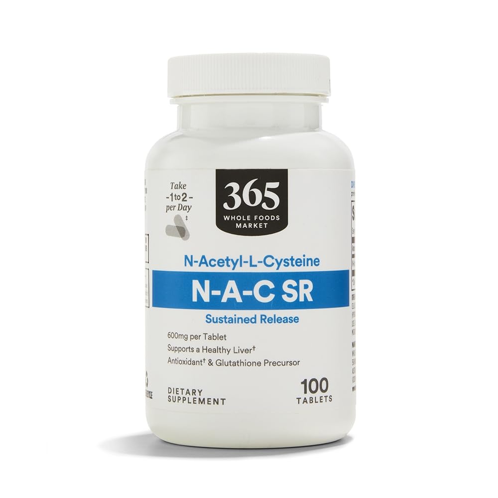 365 door Whole Foods Market, NAC Sustained Release 600mg, 100 Tellen