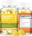 60 Graaf Magnesium Glycinate Gummies 400mg w/Ashwagandha Supplement - Suikervrij Zink Magnesium Glycinate Supplement Ashwagandha Gummies voor volwassenen Ananas Smaak