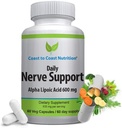 Zenuwondersteuning - Advanced Nerve Relief with Alpha Lipoic Acid 650 mg - Nerve Vitamines for Ease of Hands, Legs, and Foot Aches - 60 Capsules / 30 Day Supply
