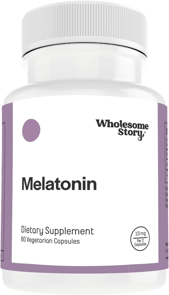 Melatonin 10mg for Adults for Restful Sleep, Relaxation & Hormone Balance | Melatonina para Adultos | Melotin | Melotonin | 60 Melatonin 10 mg Capsules | 5mg Per Capsule | 30 Day Supply